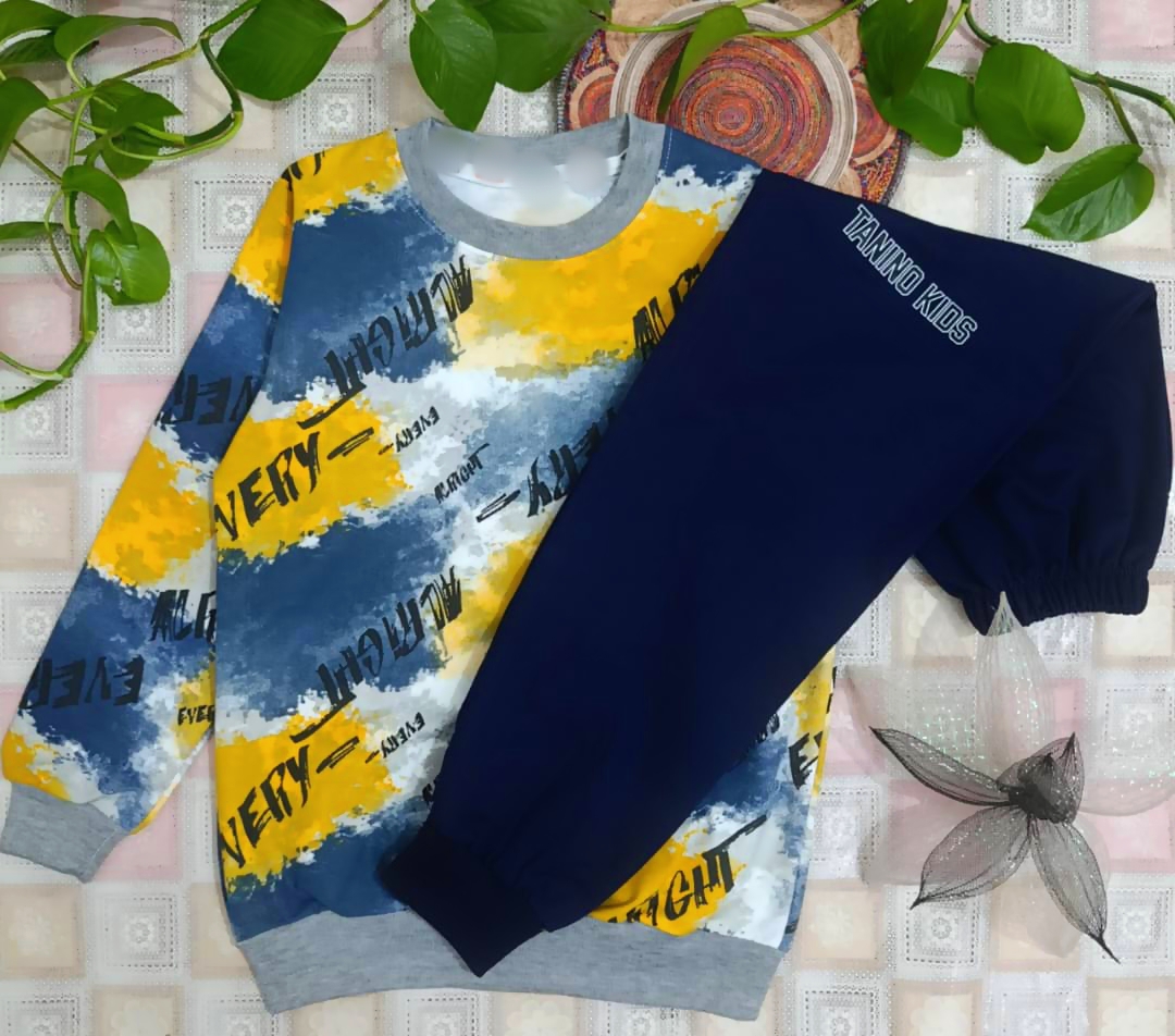 ست پسرانه طرح ابری پارچه پنبه دورس